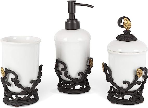 GG Collection Gold Lead 3-Piece Vanity Set | Amazon (US)