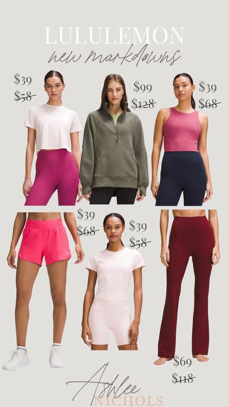 I’m loving these new lululemon markdowns for the spring - they’re so cute the pink is perfect!!

Lululemon, align leggings, lululemon workout tops, lululemon shorts 

#LTKSeasonal #LTKstyletip #LTKfitness