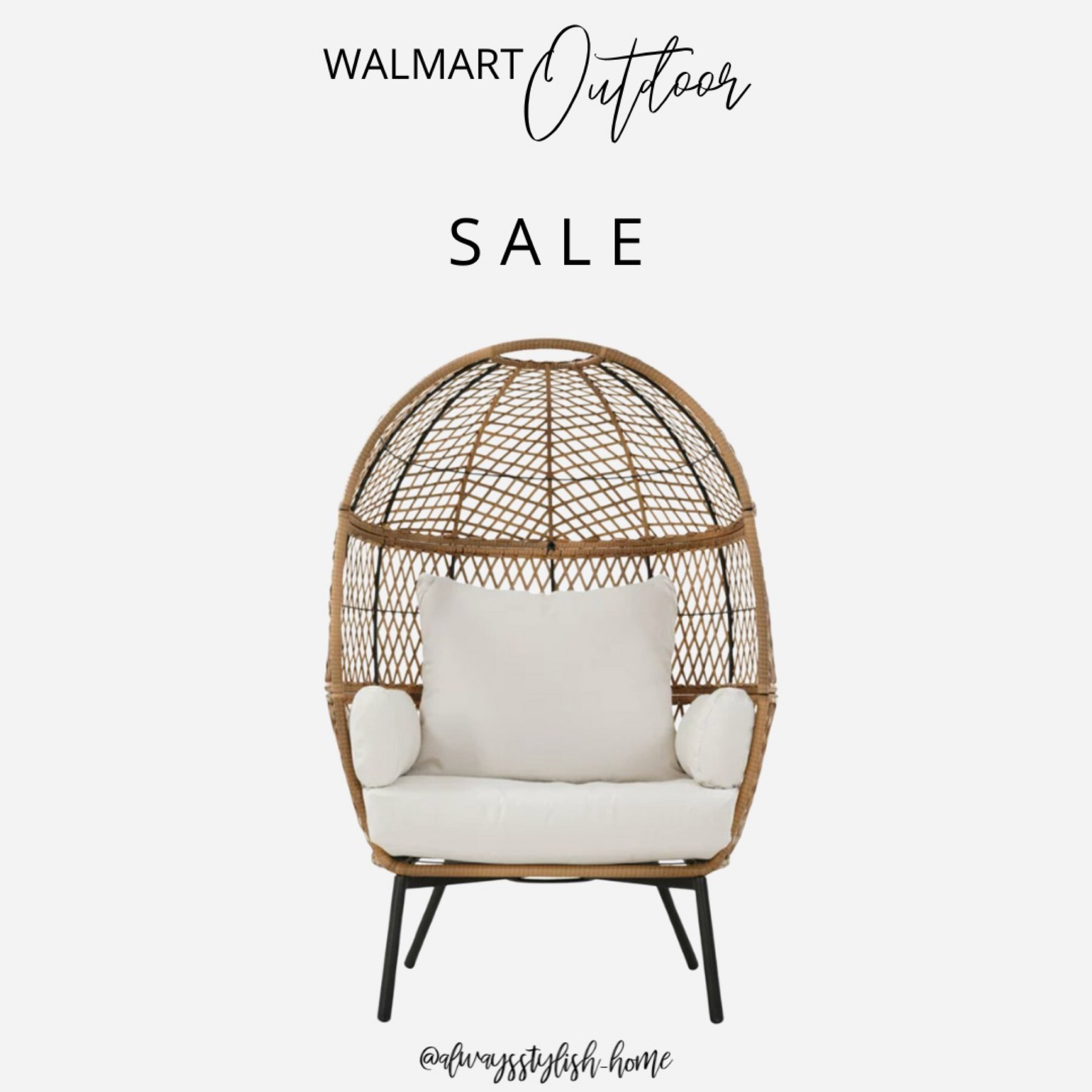 Egg chair, outdoor furniture, backyard patio chair, Walmart sale

#LTKSeasonal #LTKhome