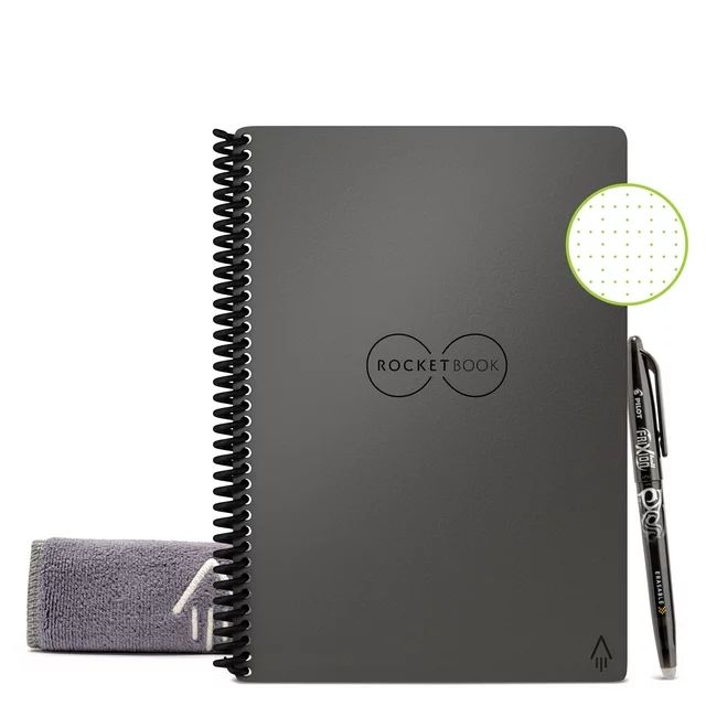 Rocketbook Core Smart Reusable Spiral Notebook, Executive Size Eco-Friendly Notebook, 6x8.8, Incl... | Walmart (US)