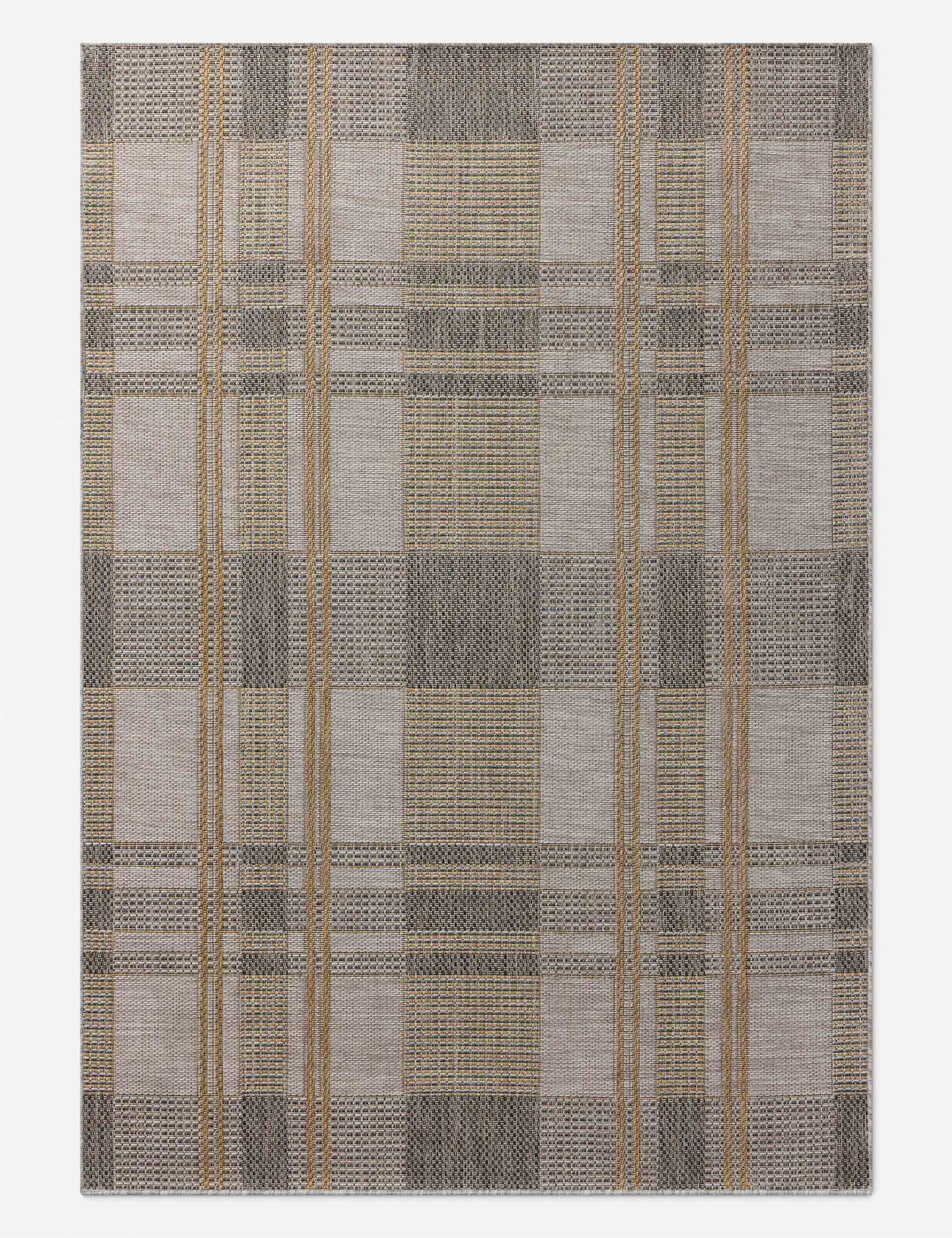 Stefano Indoor / Outdoor Rug, Bone and Gold, 9'2" x 13' | Lulu and Georgia 