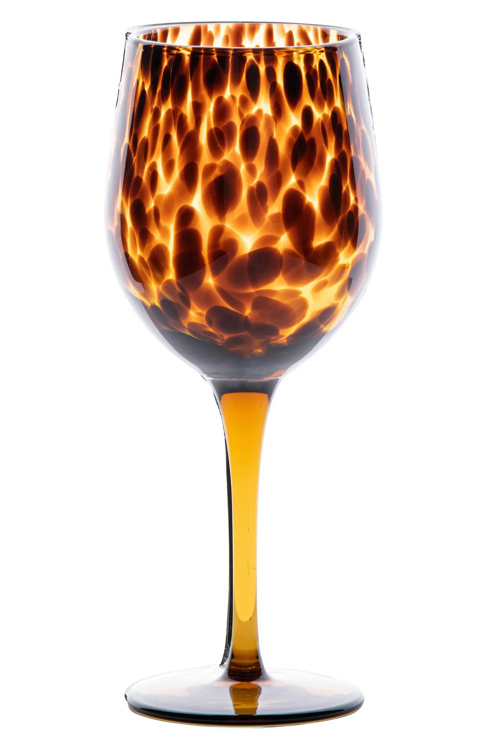 Puro Tortoiseshell Pattern Wine Glass | Nordstrom