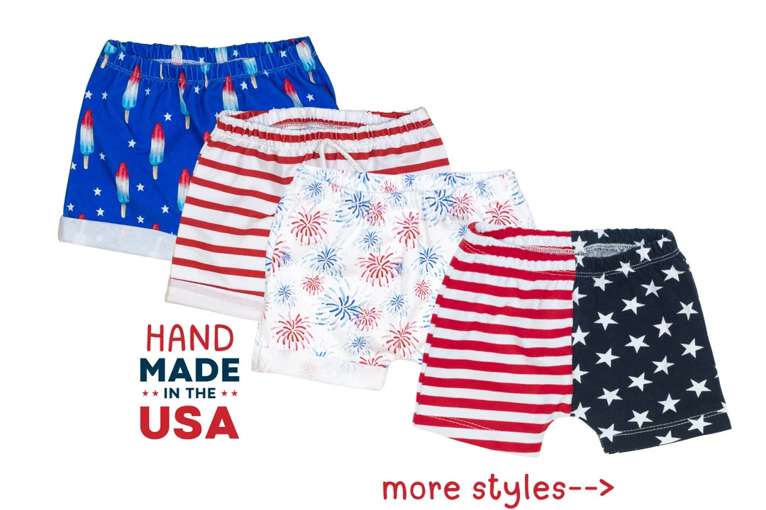 4th of July Shorts. Baby Boy or Baby Girl. Popsicle, Stripes, Red White Blue, Summer. Baby Shorts... | Etsy (US)