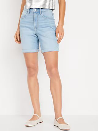 High-Waisted Wow Jean Shorts -- 7-inch inseam | Old Navy (US)