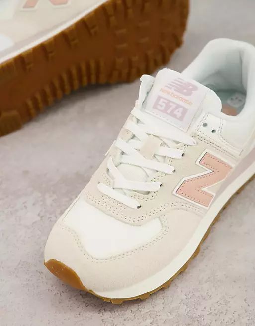New Balance 574 trainers in off white | ASOS (Global)