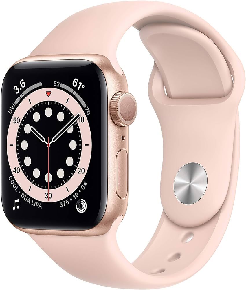 Apple Watch Series 6 (GPS, 40mm) - Gold Aluminum Case with Pink Sand Sport Band (Renewed) | Amazon (US)