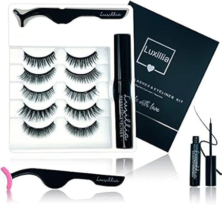 Luxillia by Amazon 8D Magnetic Eyelashes with Eyeliner Kit, Most Natural Look, Strongest Hold, Wa... | Amazon (US)