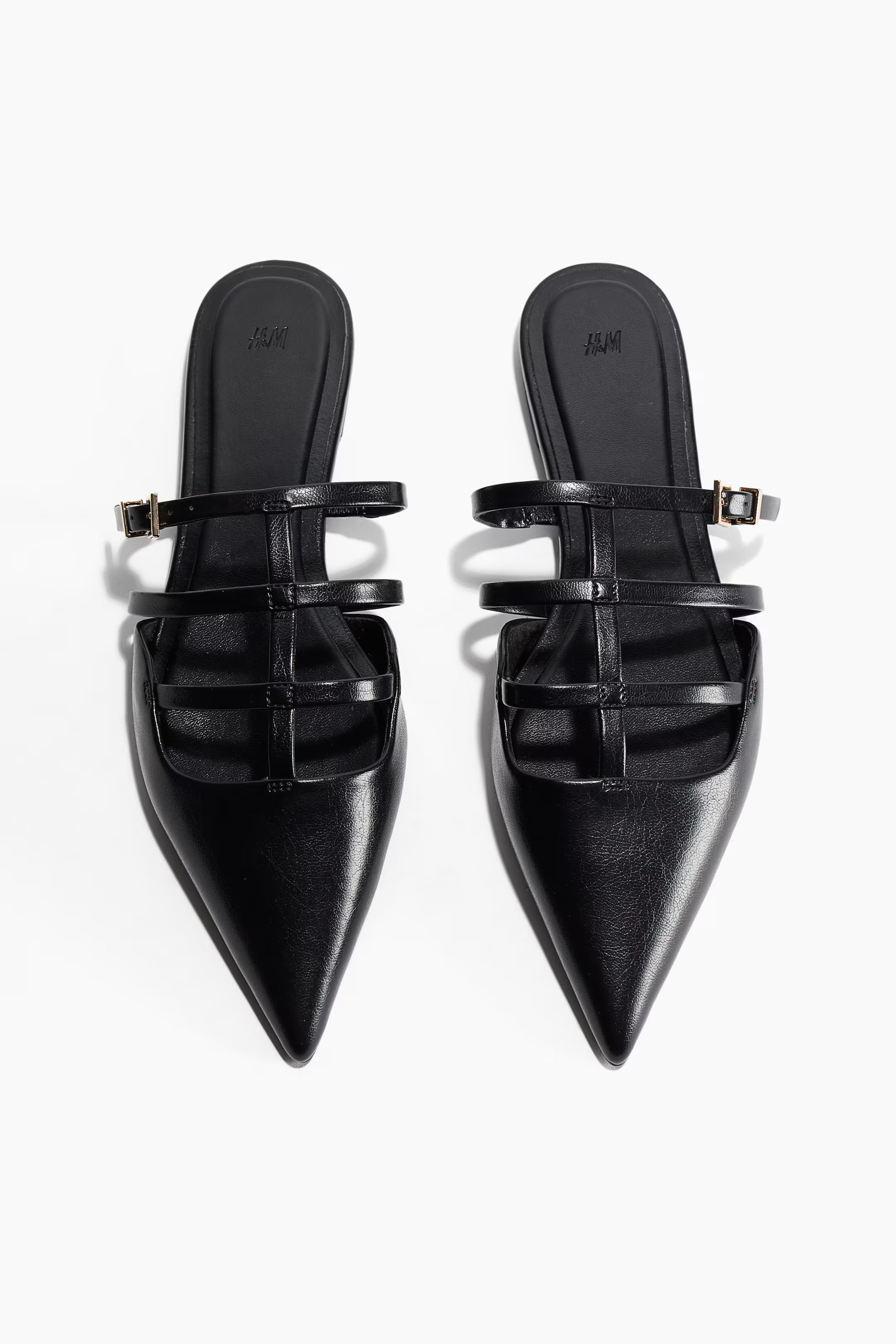 Pointed mules - Black - Ladies | H&M GB | H&M (UK, MY, IN, SG, PH, TW, HK)