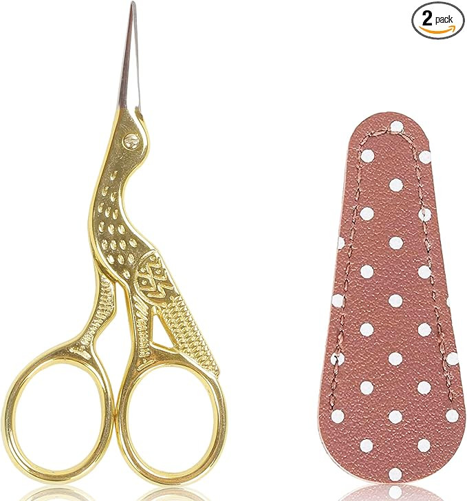 BIHRTC 3.6inch Little Embroidery Scissors Sharp Stainless Steel Tip Cross Stitch Scissors for Off... | Amazon (US)