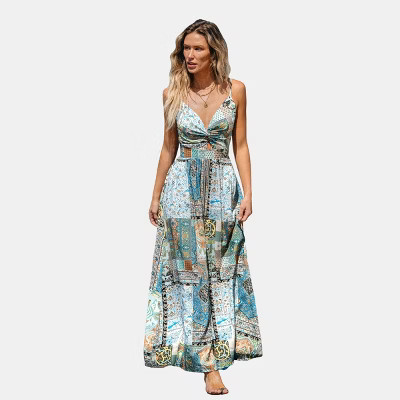 Women's Paisley Patchwork Twisted Maxi Dress - Cupshe-M-Multicolored | Target