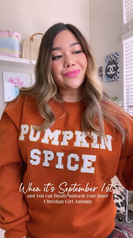 Oh my GOURD, it’s September! Which can only mean one thing…  TIS THE SEASON TO BE BASIC. 🍁🍂 Where are all of my Christian Girl Autumn babes at? 🙋🏻‍♀️

Couldn’t think of a more perfect outfit than this ADORABLE pumpkin spice chenille patch crewneck sweatshirt to celebrate the start of pumpkin season! 🎃

It’s currently on sale for $28 + free shipping today only && comes in multiple different colors!

Fall outfit, pumpkin spice outfit, pumpkin spice sweater, pumpkin outfit, pumpkin sweater, pumpkin sweatshirt, pumpkin spice sweatshirt, varsity letter sweater, Halloween outfit 

#LTKFind #LTKSeasonal #LTKunder50