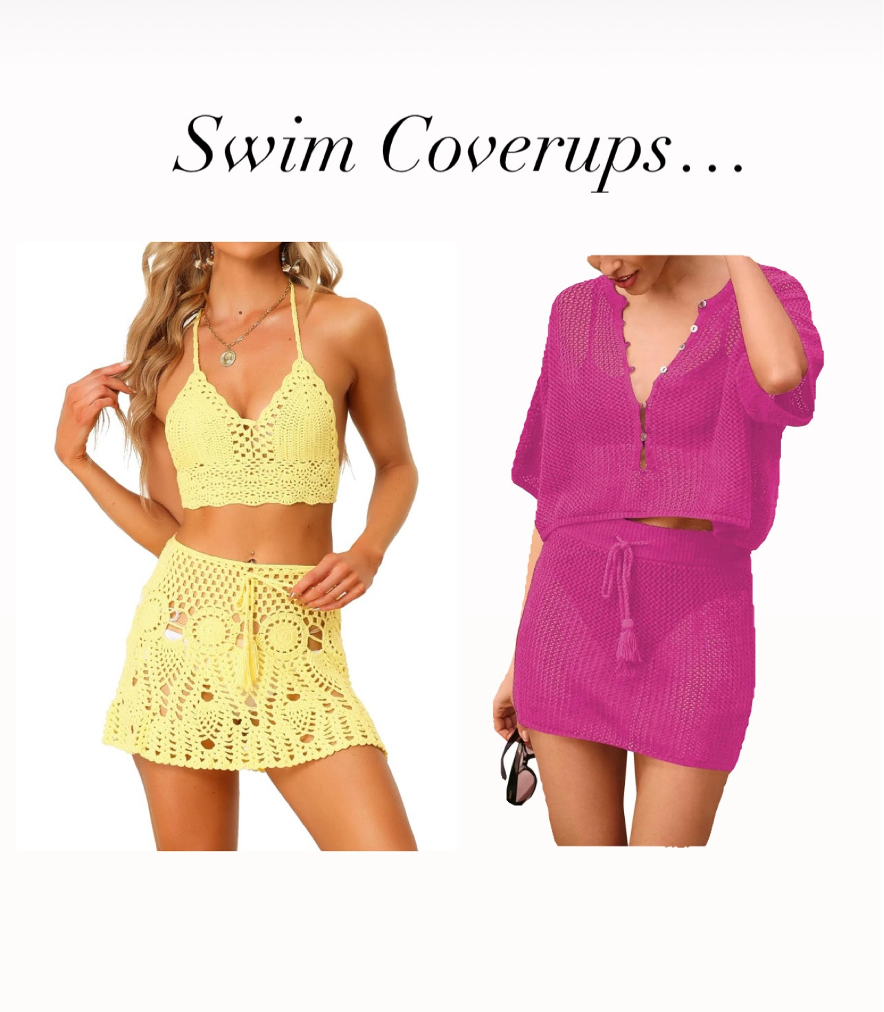 Loving these two piece swim coverups! They both come in so many different colors! 

#LTKFindsUnder50 #LTKSwim #LTKSeasonal