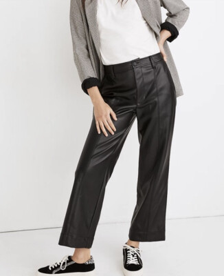 MADEWELL SIZE 27 EMMETT WIDE LEG VEGAN LEATHER PANTS MB269  | eBay | eBay US