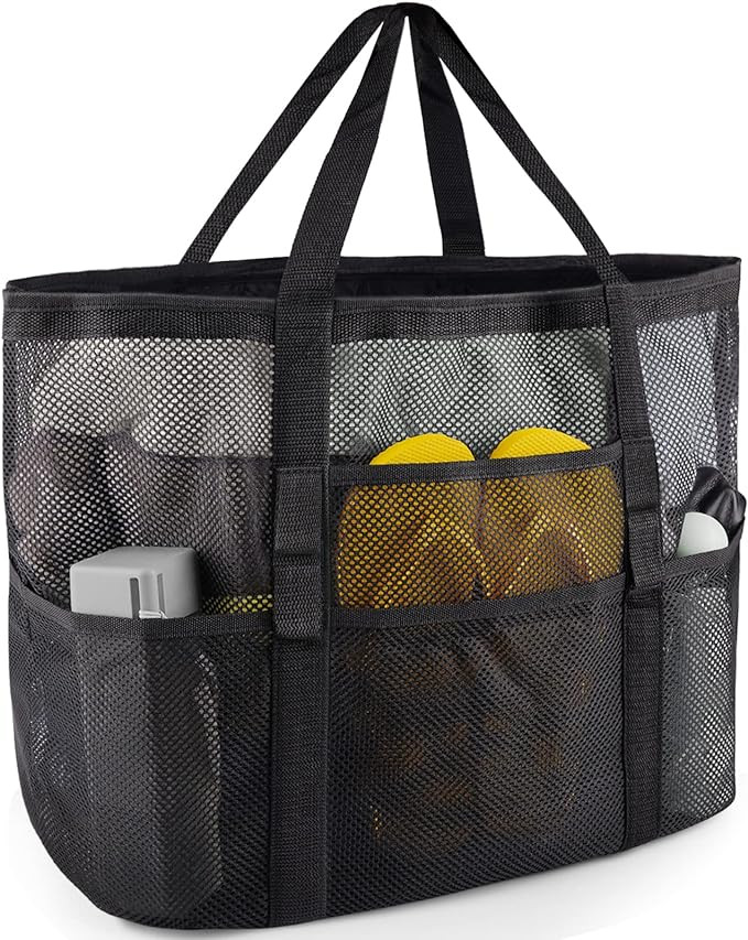 Mesh Beach Bag - Large Tote Bag for Family, Toys & Vacation Essentials | Amazon (US)