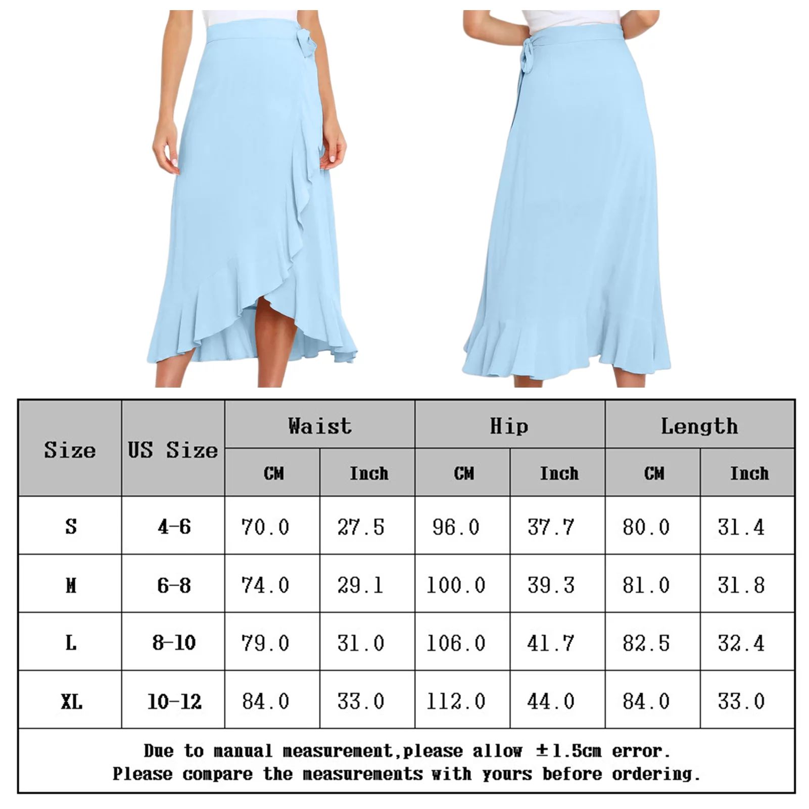 CHAMAIR Casual Skirt Irregular Maxi Skirt Asymmetric Flowy Skirts for Women Summer Party | Walmart (US)