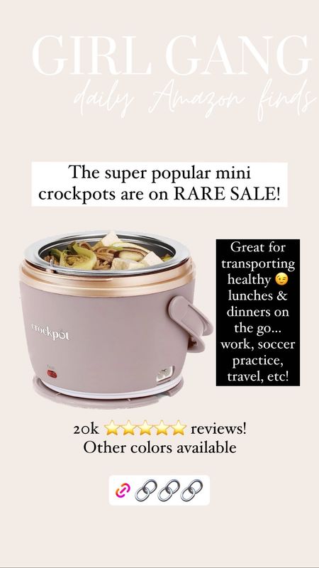 A great Amazon healthy find is this mini crockpot which is perfect for packing your lunch or dinner to go. A work essential or busy lifestyle essential! Can’t believe it’s on sale. #amazonfind 

#LTKfitness #LTKfindsunder50 #LTKsalealert