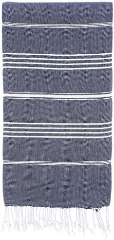 Cacala 100% Cotton Pestemal Turkish Bath Towel, 37 x 70", Dark Blue - 1011101073835010 | Amazon (US)