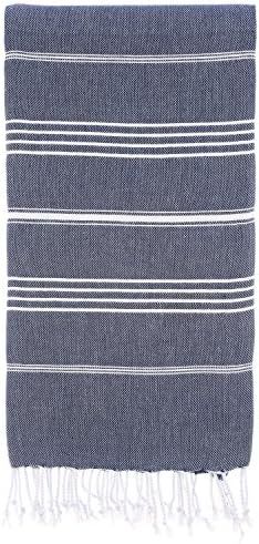 Cacala 100% Cotton Pestemal Turkish Bath Towel, 37 x 70", Dark Blue - 1011101073835010 | Amazon (US)