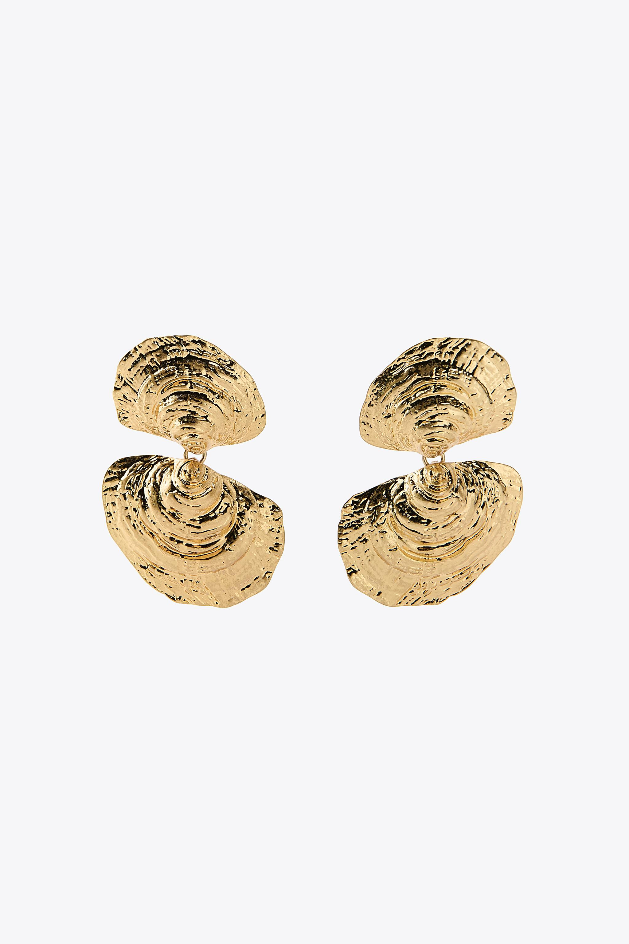 DOUBLE SHELL EARRINGS | Zara US