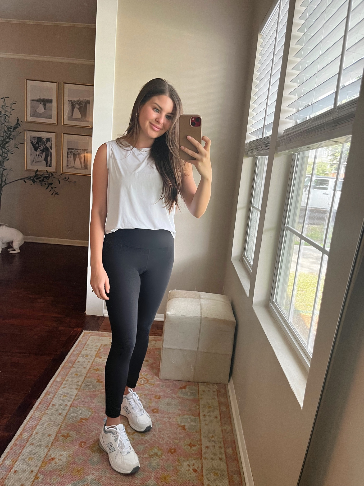 Athleisure, fitness, errand outfit, new balance, light blue, sneakers, workout, gold hoops 

#LTKstyletip #LTKunder50