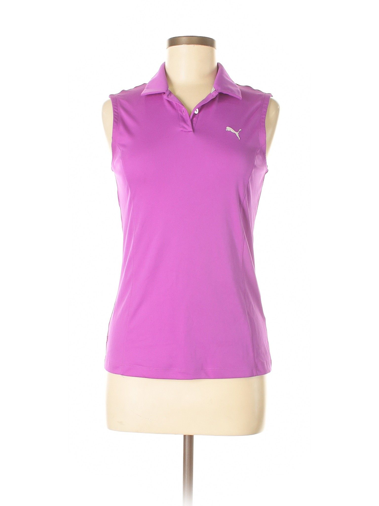 Puma Sleeveless Polo Size 4: Purple Women's Tops - 38634855 | thredUP