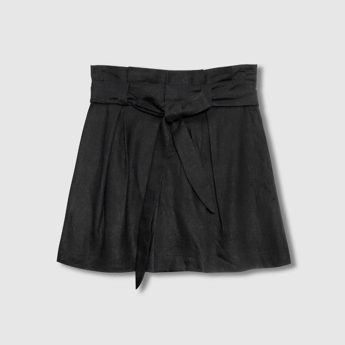 Women's Mid-Rise Paperbag Shorts - Who What Wear™ Black | Target