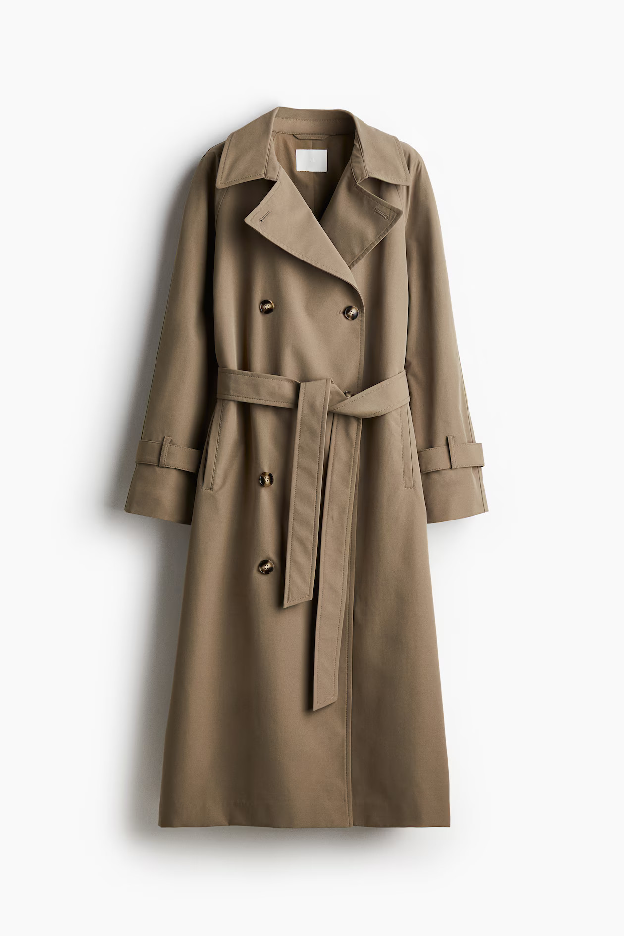 Double-breasted trenchcoat - Khaki green - Ladies | H&M GB | H&M (UK, MY, IN, SG, PH, TW, HK)