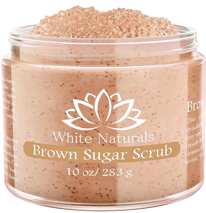 Pure Brown Sugar Scrub, Gentle Exfoliating Natural Body Scrub, Revitalizing Face & Lips Scrubber ... | Amazon (US)