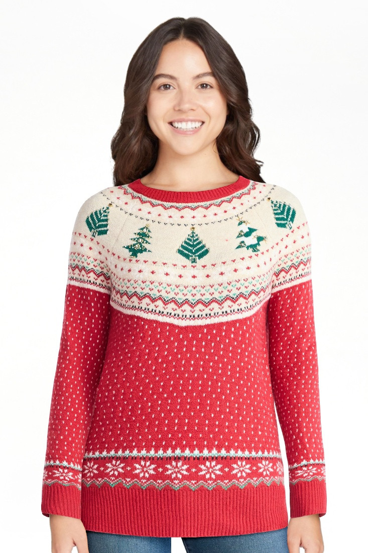Holiday Time Women's & Women's Plus Pretty Christmas Sweater, Sizes XXS-4X | Walmart (US)