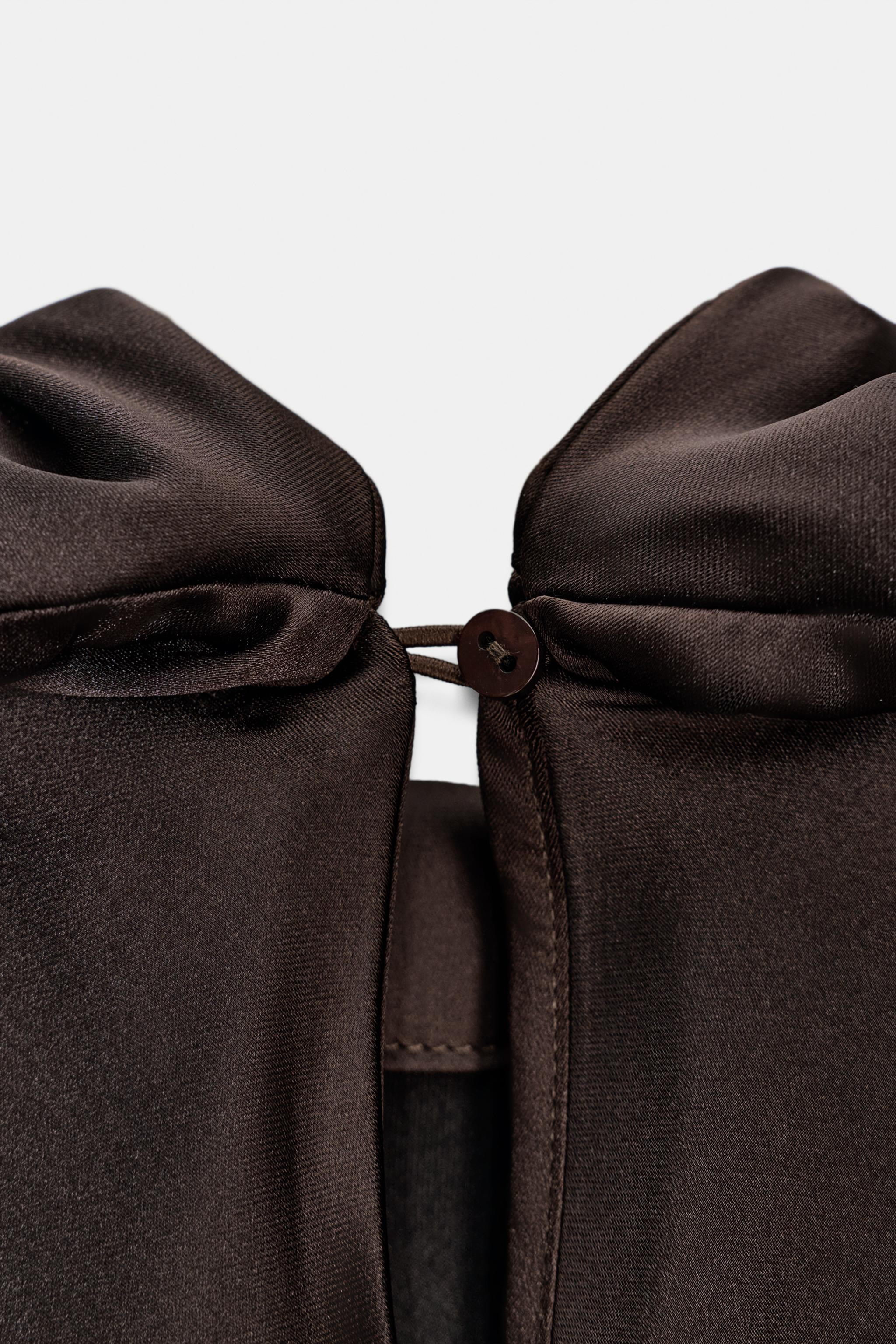 SATIN EFFECT SCARF DRESS | Zara US