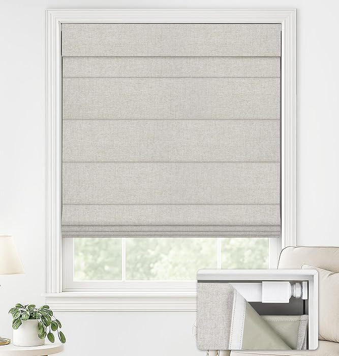 LazBlinds No Drill Roman Shades for Windows, Cordless Blackout Window Shades with UV Protection, ... | Amazon (US)