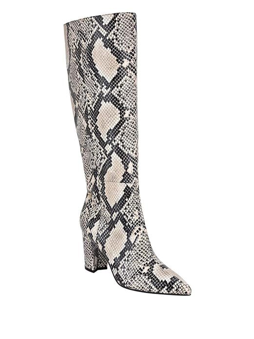 GUESS Factory Mariana Snake Print Knee-High Boots | Amazon (US)