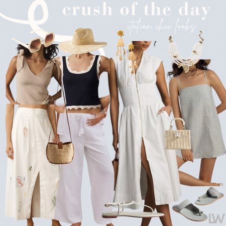 crush of the day…. chic looks for your italian vacation 🧡✨ shop these fun anthro summer looks below ☀️ @anthropologie #anthropartner