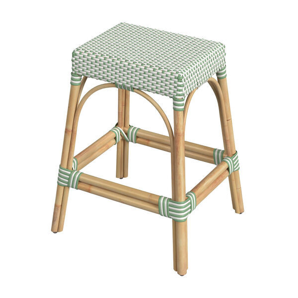 Tobias Rattan Rectangular Counter Stool | Bellacor