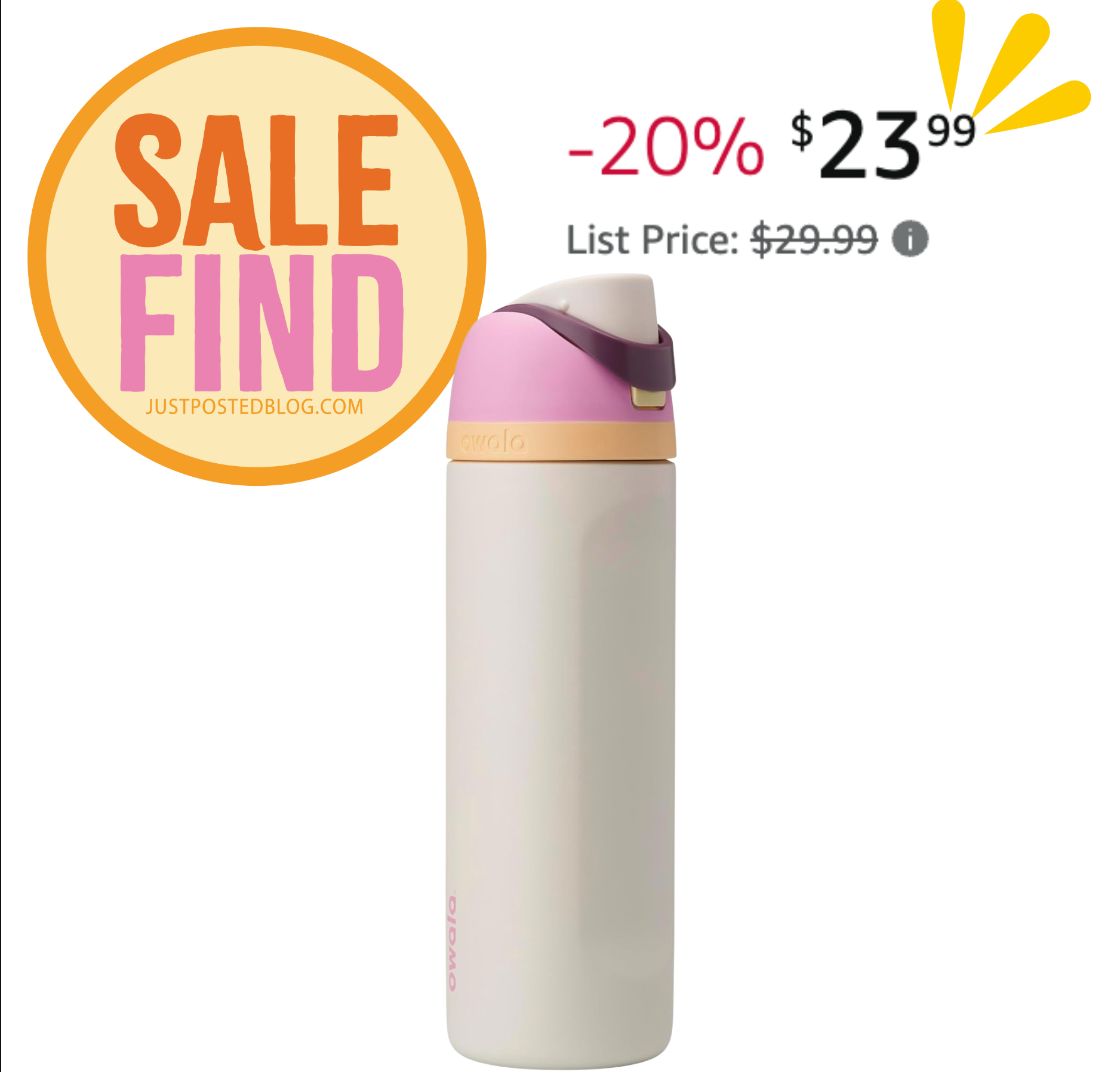 I am LOVING that color combo!! Lucy LOVES Owala's, and this one is on sale right now!! 

 