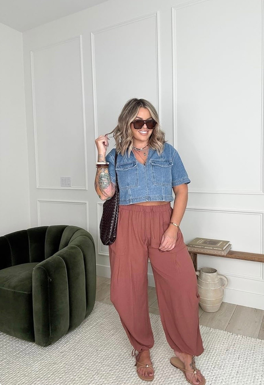 My exact top SOLD OUT linked similar, pants XL, sandals target linked similar Bangles


#LTKStyle #LTKFinds #LTKSeasonal #MidsizeStyle #CasualOutfit #ComfyStyle #EverydayChic #NeutralStyle #DenimTop #RelaxedFit #SimpleStyle #AffordableFashion #TravelOutfit #LTKUnder50