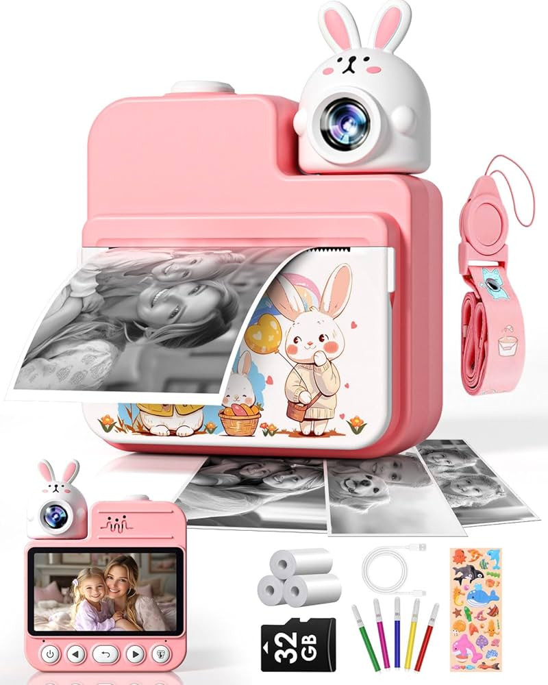 Kids Camera Instant Print Toys, Christmas Birthday Gifts for Girls Boys, 3.0” Autofocus Kids Di... | Amazon (US)