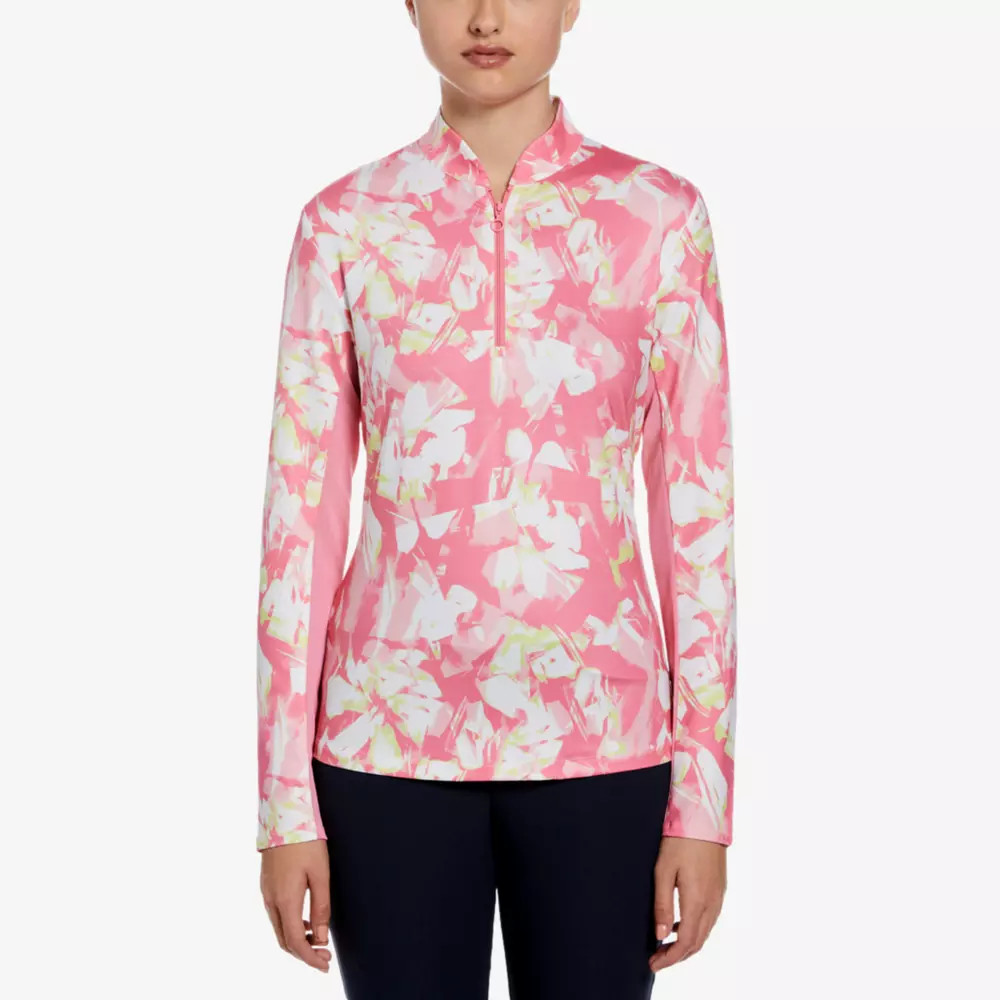 Flowering Ginger Print Quarter Zip Pull Over | PGA TOUR Superstore