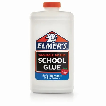 Elmer's Liquid School Glue, White, Washable, Great for Making Slime, 1-Quart (32 oz.), Dry time 5 min. | Walmart (US)