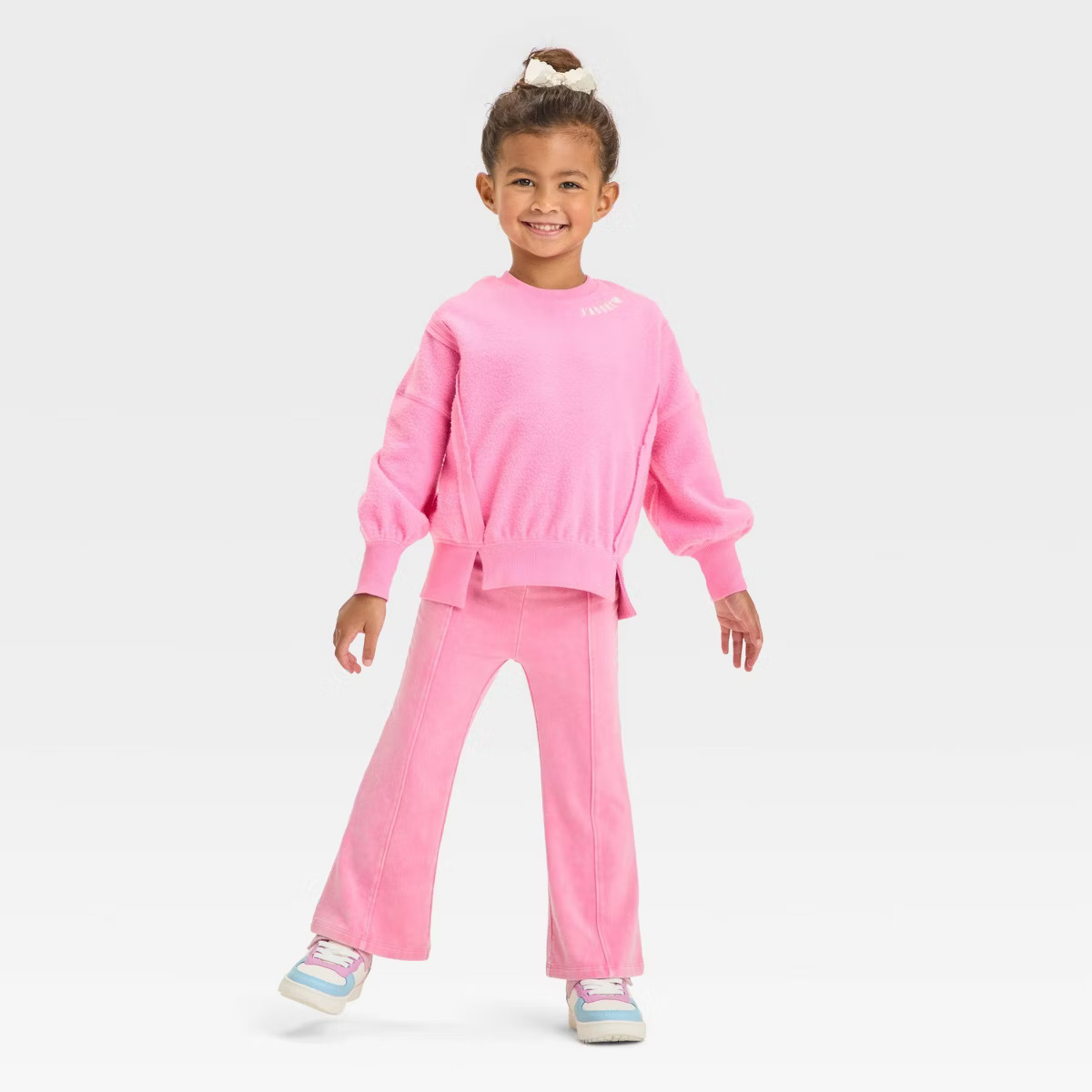 Grayson Mini Toddler Girls' Fleece Sweatshirt - Pink | Target