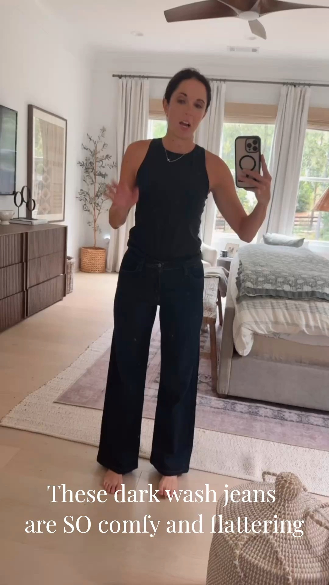 These dark wash Ruti jeans are SO comfy!! ✨🤍 I wasn’t sure how I feel about them, but I am absolutely obsessed! They are super flattering as well… I sized up and normally wear a 26 but got a size 4 in these! ￼

#LTKmomlife #LTKootd #LTKgrwm