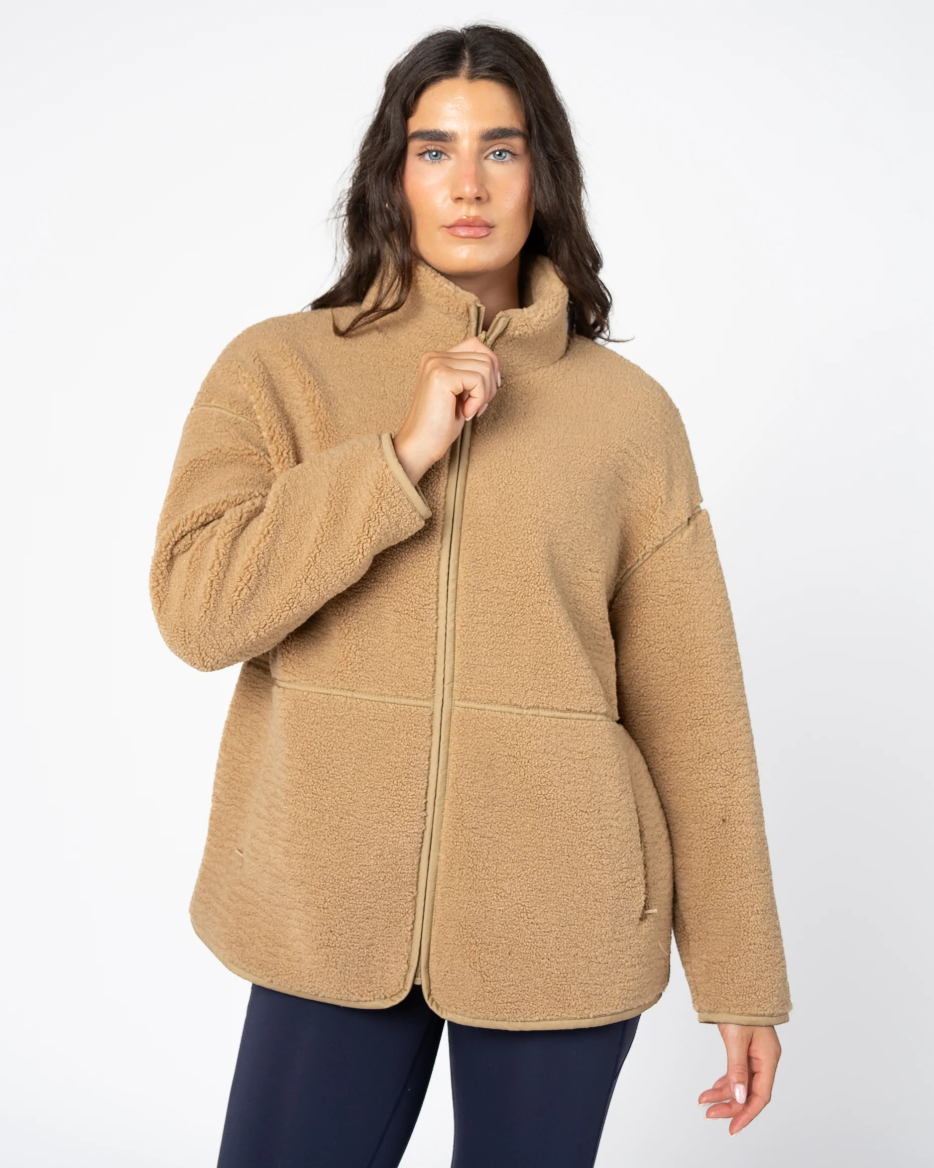 Sherpa Chalet Jacket - Teddy Brown | Senita Athletics