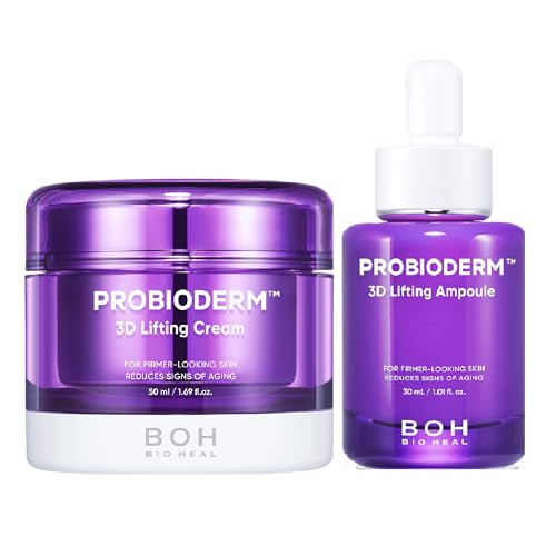 BIOHEAL BOH Probioderm 3D Lifting Cream + Ampoule Set Probioderm 3D Lifting Cream 1.7 fl oz | Advanced Korean Anti-Aging Probiotic Night Moisturizer and Serum for Fine Lines and Wrinkles | Amazon (US)