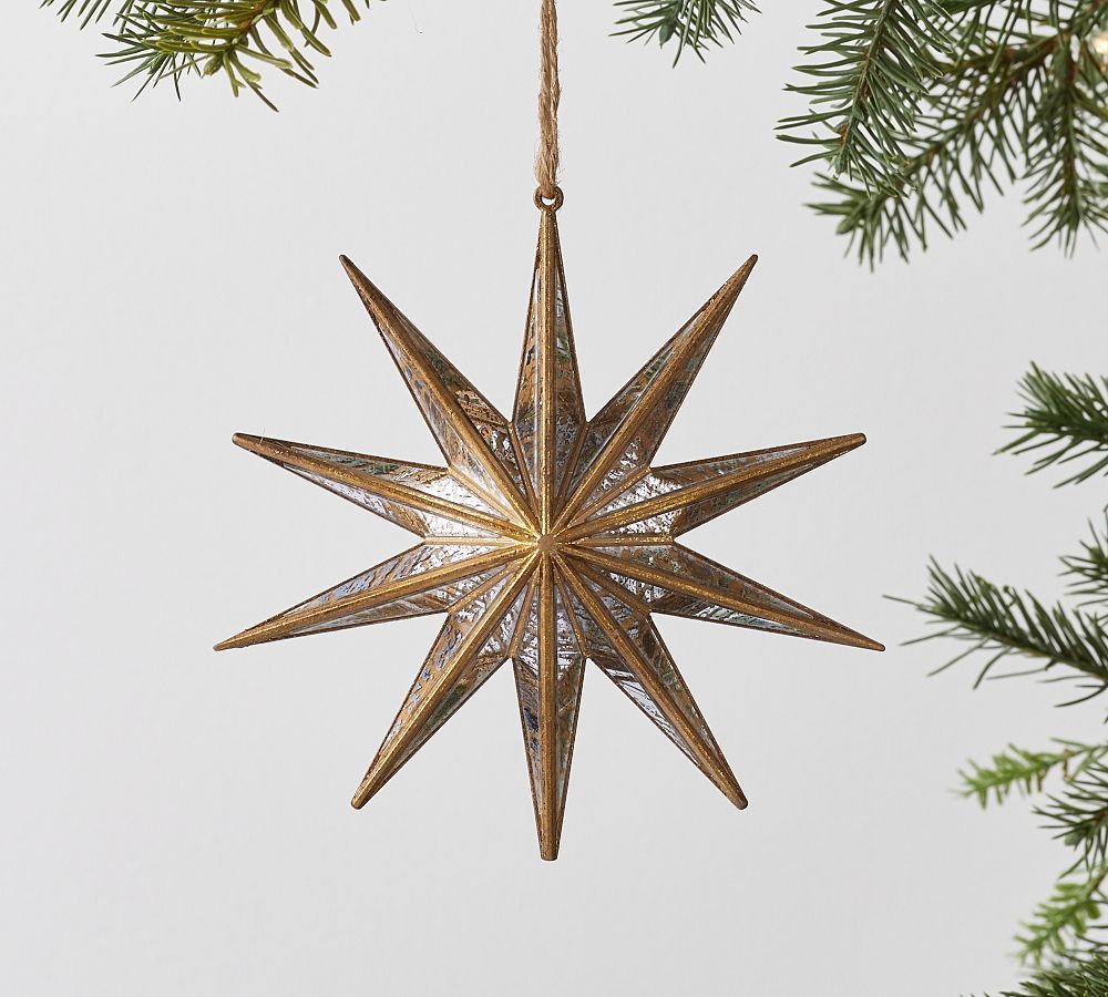 10 Point Mirrored Star Ornament | Pottery Barn (US)