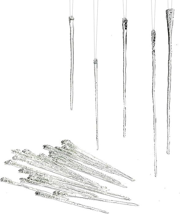 Department 56 Christmas Basics Glass Icicles Hanging Ornament Set, Various Sizes, Clear | Amazon (US)