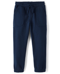 Boys Premium Fleece Loose Carpenter Jogger Pants - blue | The Children's Place