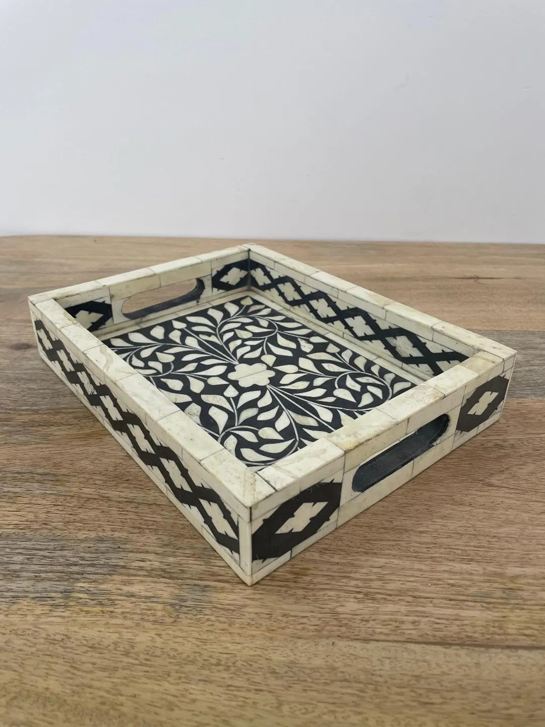 Decorative Tray for Serving Bone inlay Tray | Etsy (US)