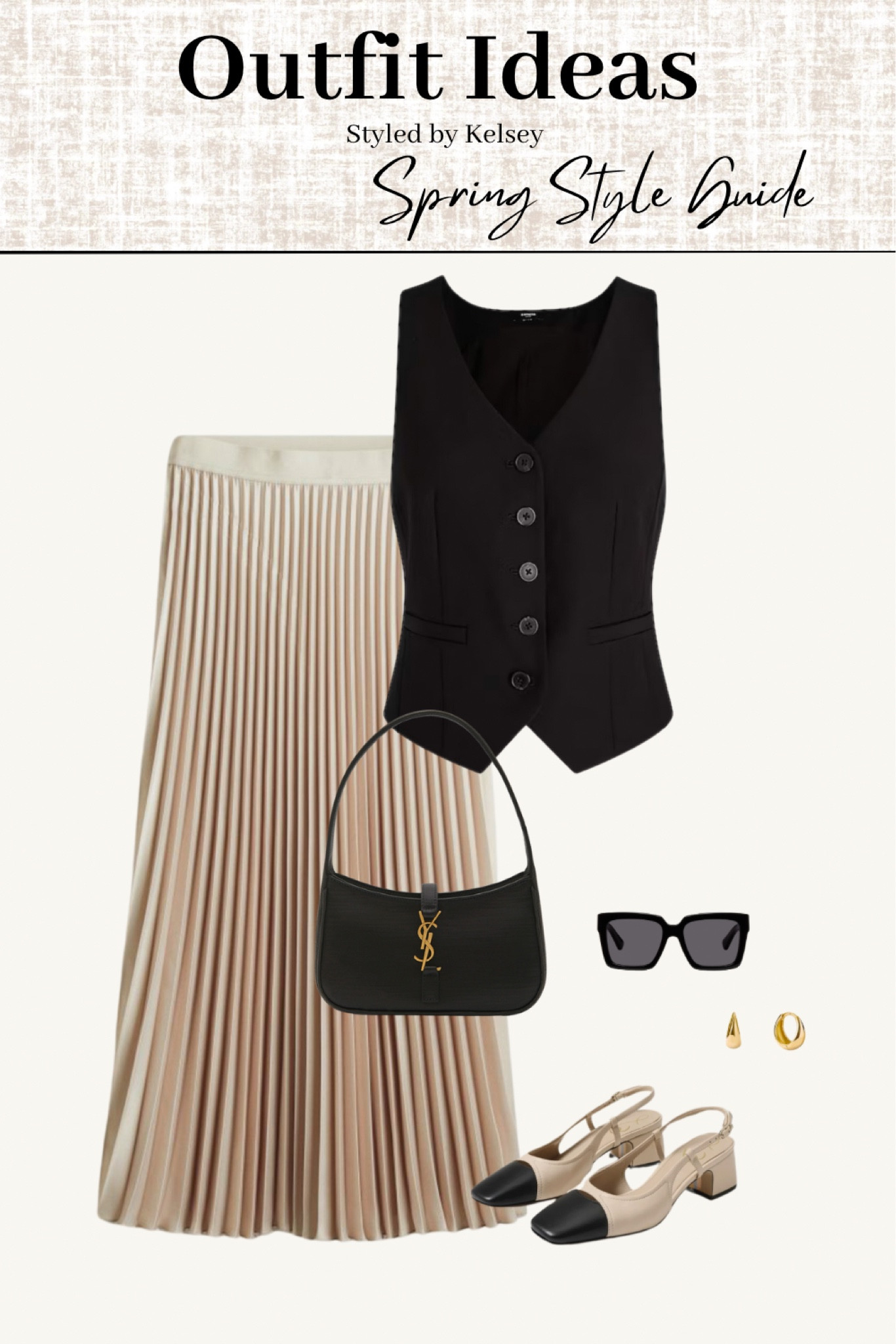 Spring Outfit Inspo 🖤🤍 Love a cream and black color combo for spring/ summer. Such an easy way to look effortlessly elegant. 

#LTKSeasonal #LTKshoecrush #LTKfindsunder100