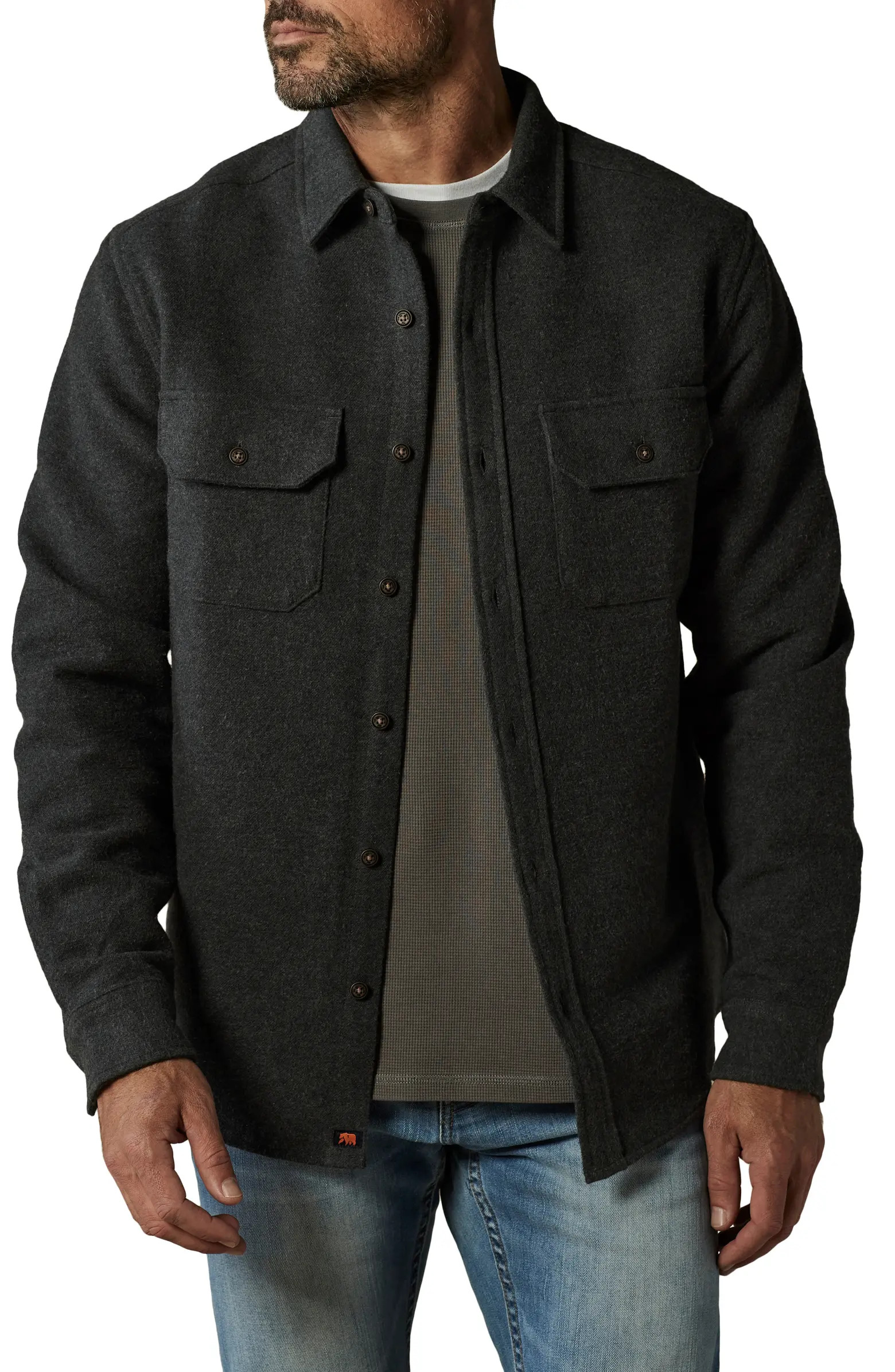 Heavyweight Cotton Flannel Button-Up Overshirt | Nordstrom