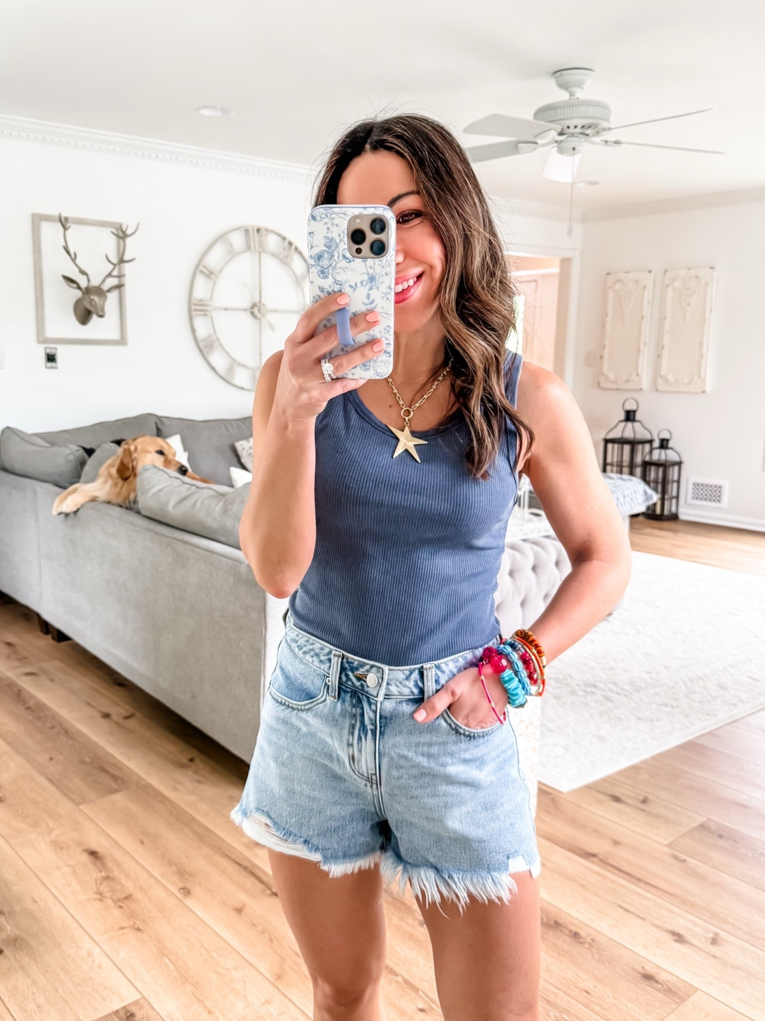 Small tank. Denim shorts 2. Target fashion.

#LTKOver40 #LTKSaleAlert